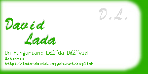 david lada business card